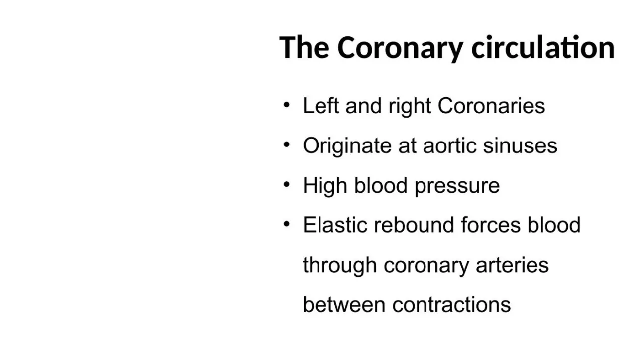 Lecture: left and right coronary arteries arise at the aortic sinuses