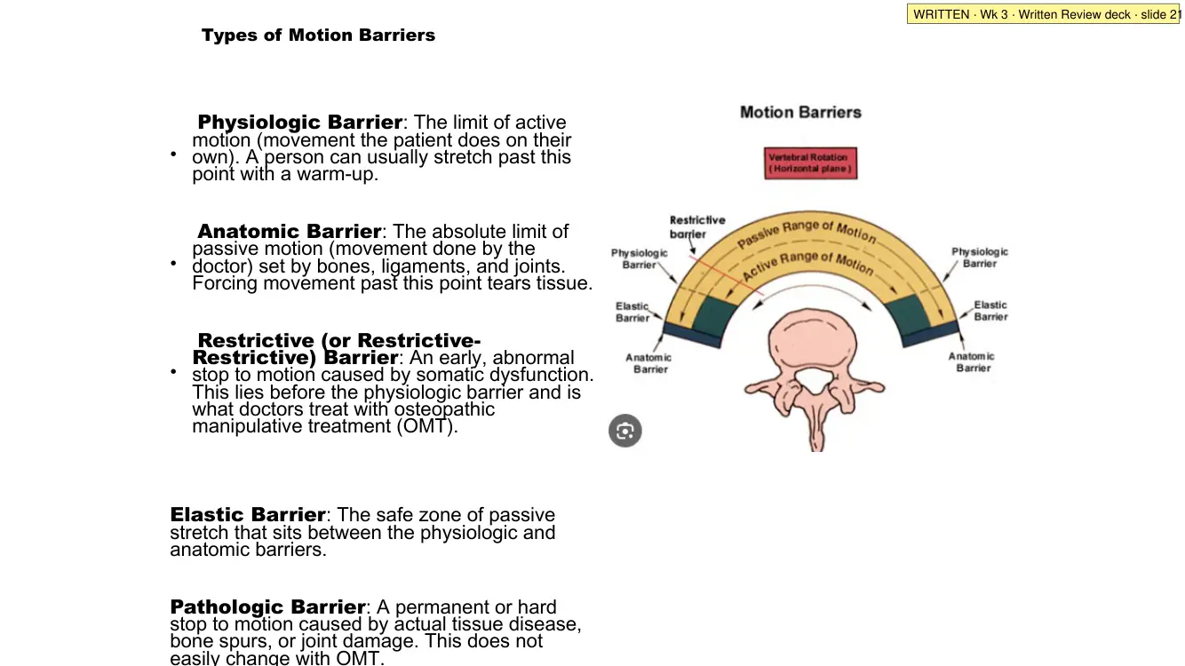Written Review slide 21: motion barriers