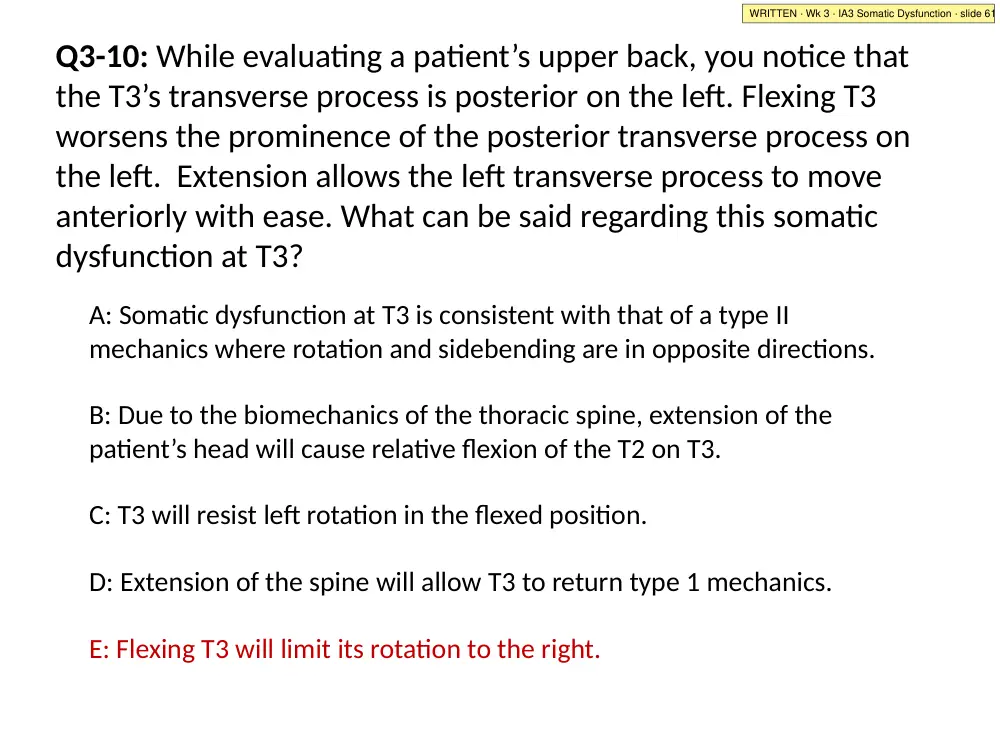 IA3 Somatic Dysfunction · slide 61