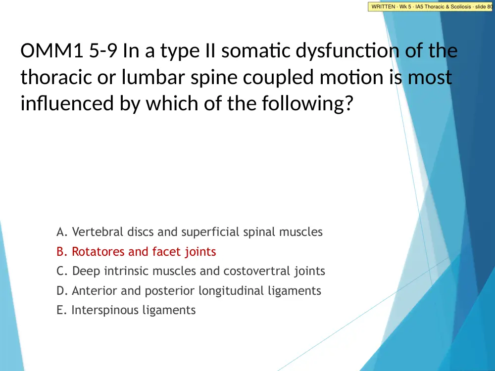 IA5 Thoracic & Scoliosis · slide 80