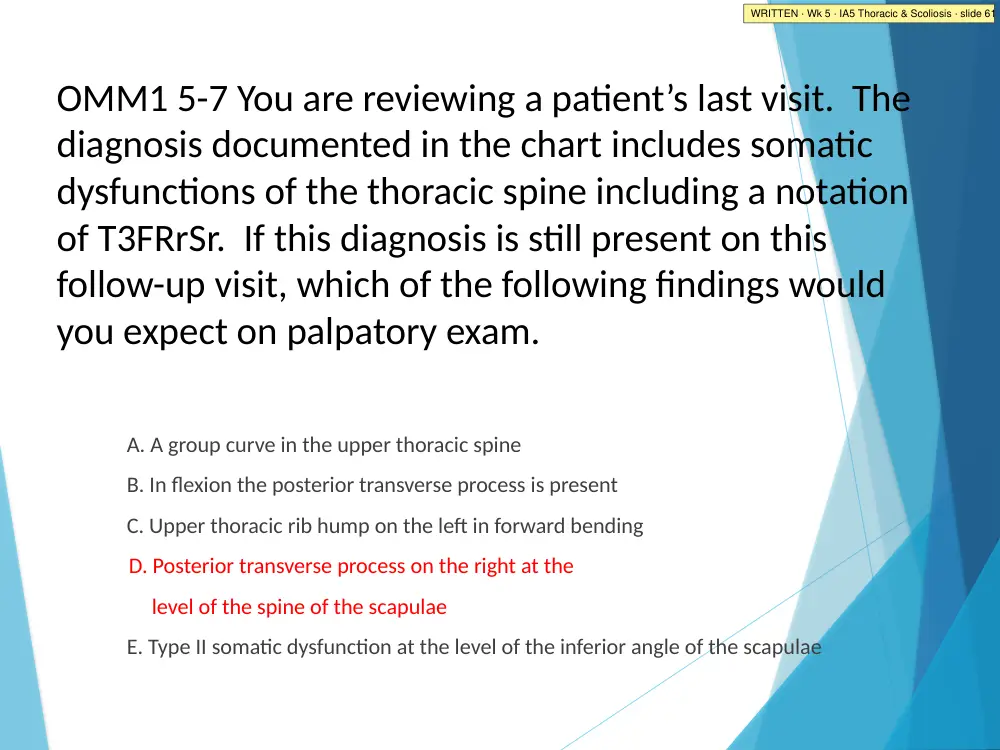 IA5 Thoracic & Scoliosis · slide 61