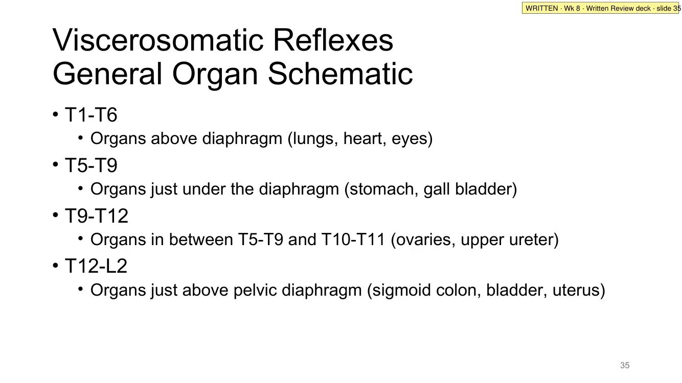 Written Review slide 35: general organ schematic